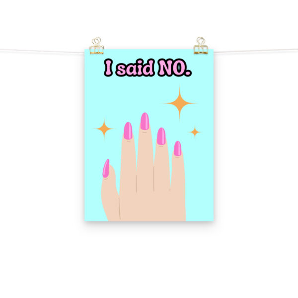 Poster "I said no"